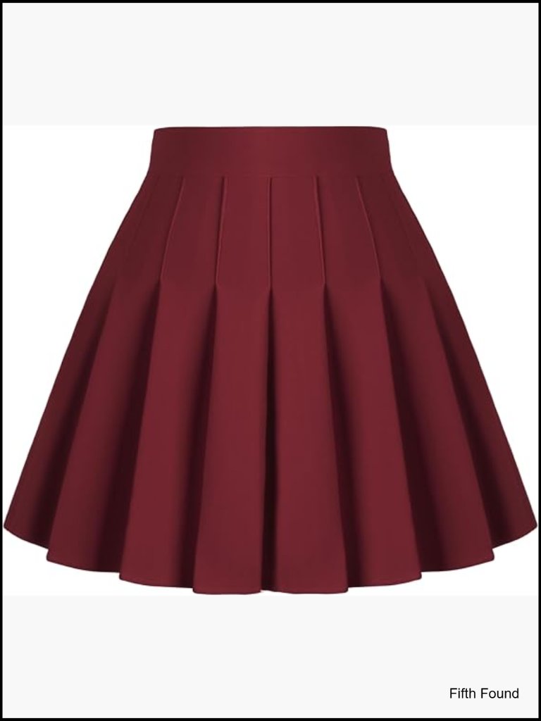 High Waist Pleated Mini Skater Skirt Tennis Cheerleader Uniform Cute School